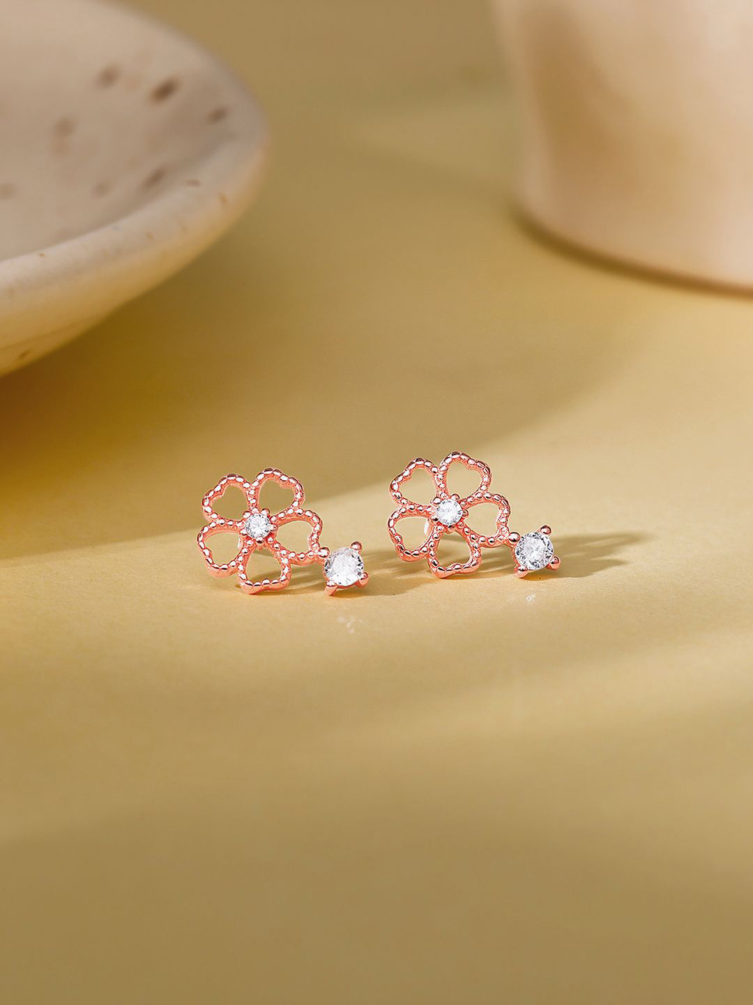 

GIVA Contemporary Studs Earrings, Rose gold