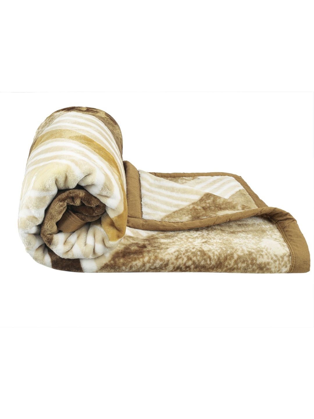 

VAS COLLECTIONS Yellow & White Printed 500 GSM Heavy Winter Single Bed Blanket