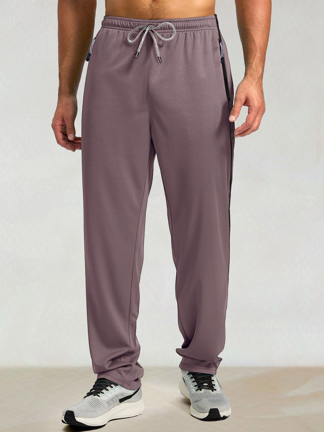 

SZN Men Regular Fit Active Wear Sports Track Pants, Coffee brown