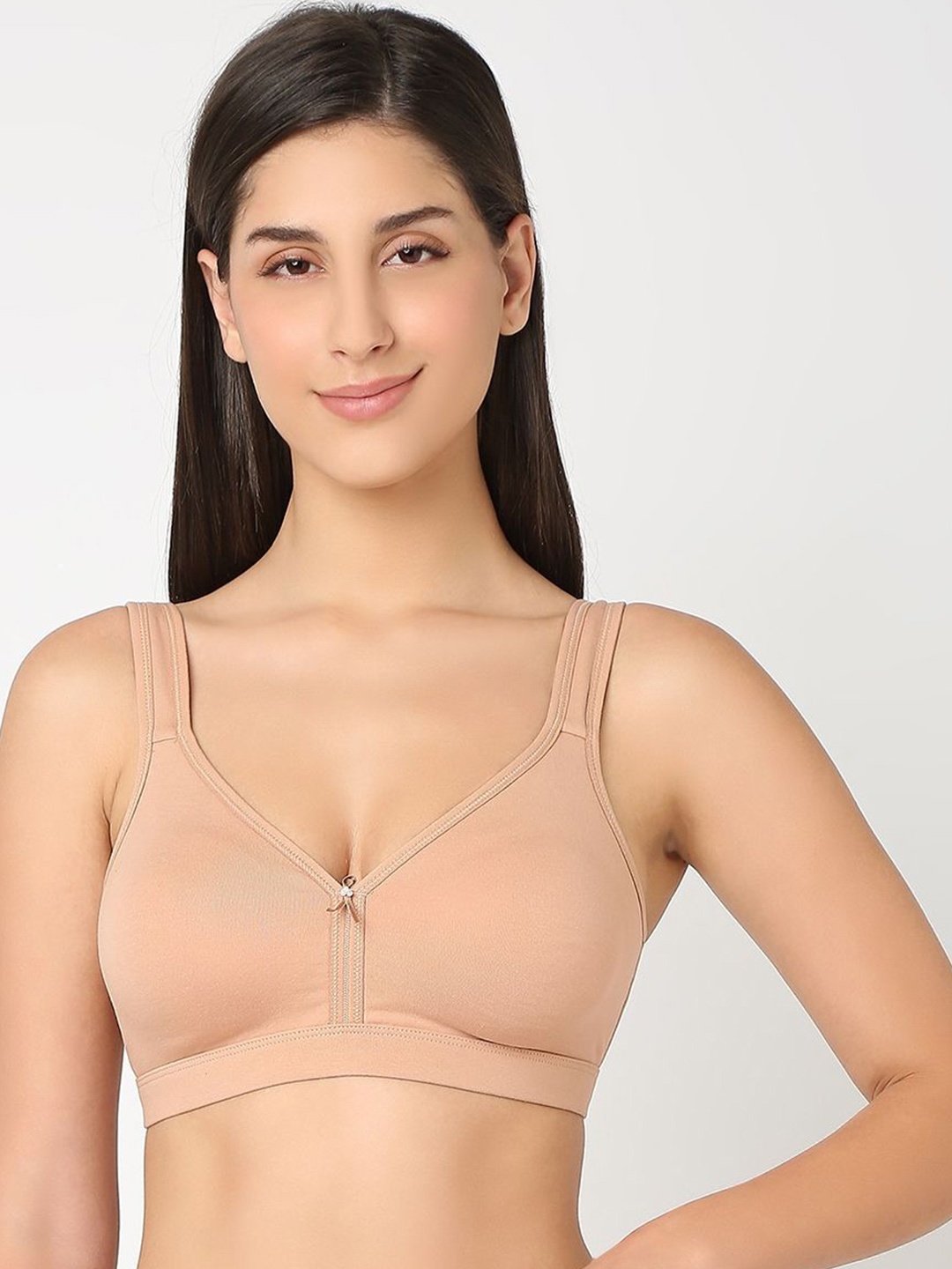 

Juliet Full Coverage Cotton Minimizer Bra, Beige