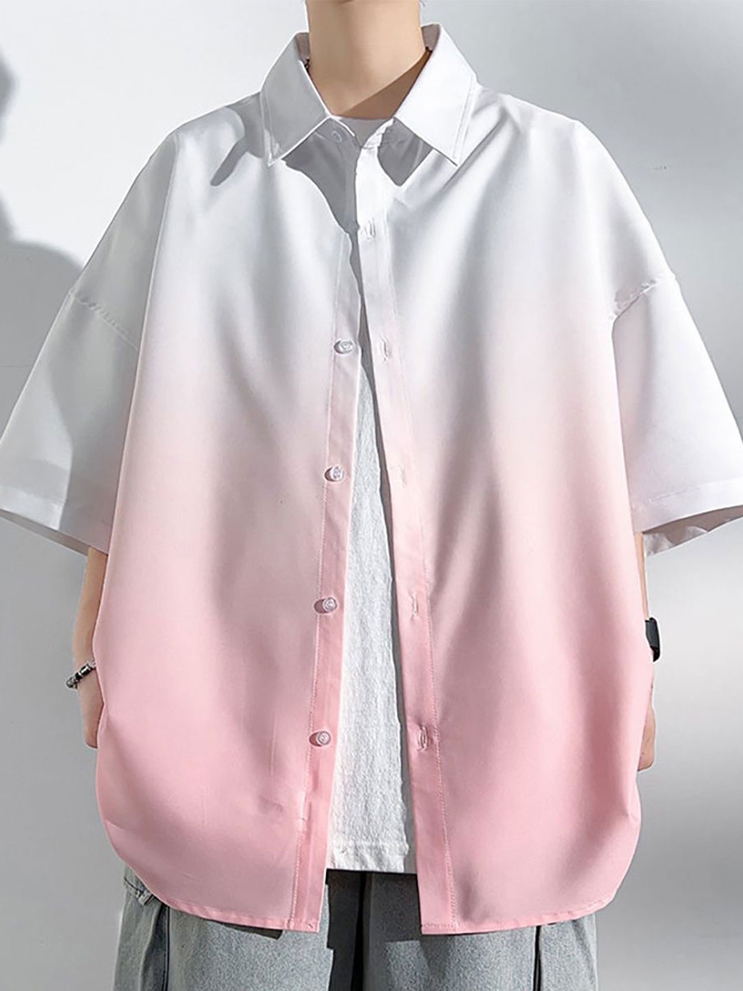 

StyleCast x Revolte Men Opaque Casual Shirt, Pink