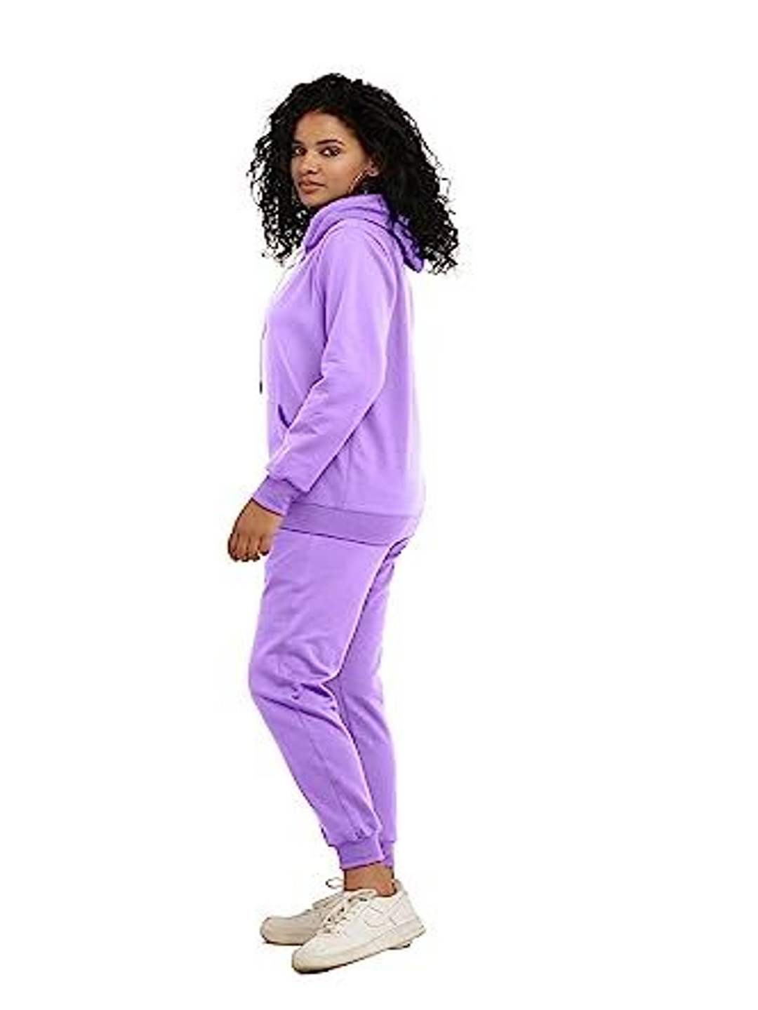 

NOTWILD Women Cotton Hooded Tracksuit, Lavender