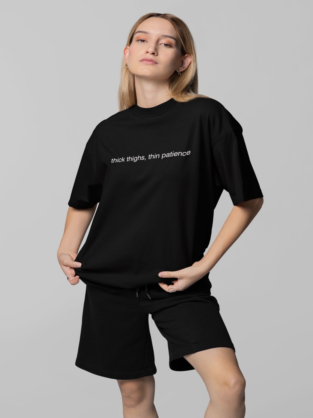 

Stitchmeashirt Men Activchill Typography Printed Round Neck Cotton Oversized T-shirt, Black
