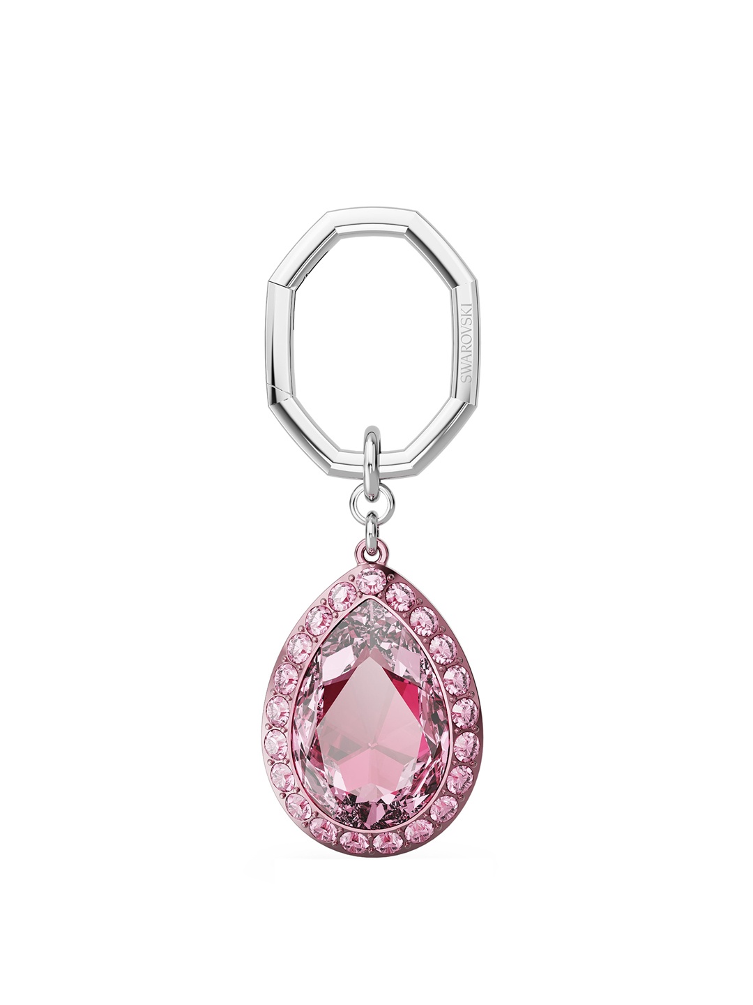 

SWAROVSKI Textured Lucent Keyring Key Chain, Pink