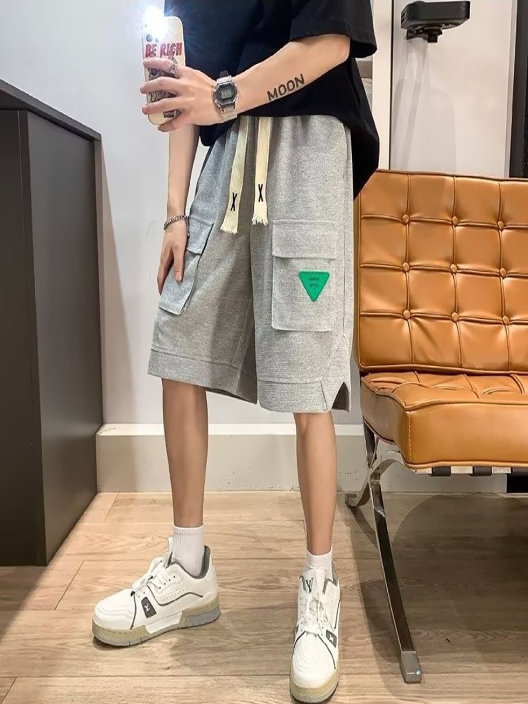 

StyleCast x Revolte Men Shorts, Grey