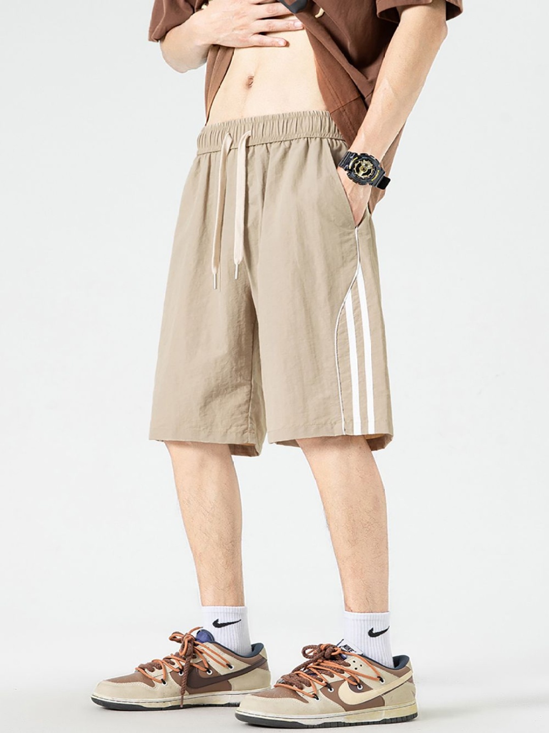 

StyleCast x Revolte Men Outdoor Shorts, Khaki