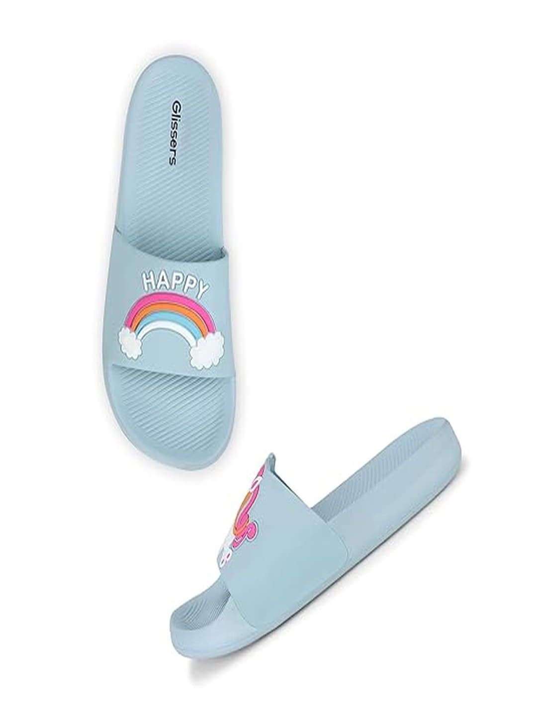 

GLISSERS Boys Self Design Sliders, Blue