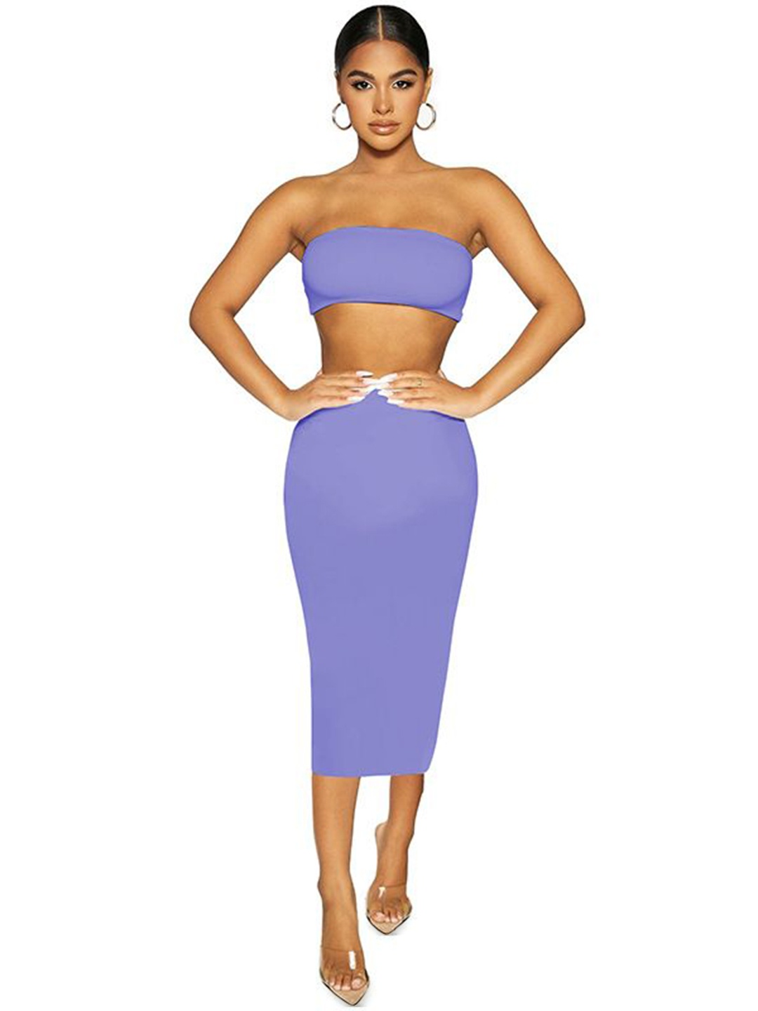 

StyleCast x Revolte Strapless Top With Skirt, Purple