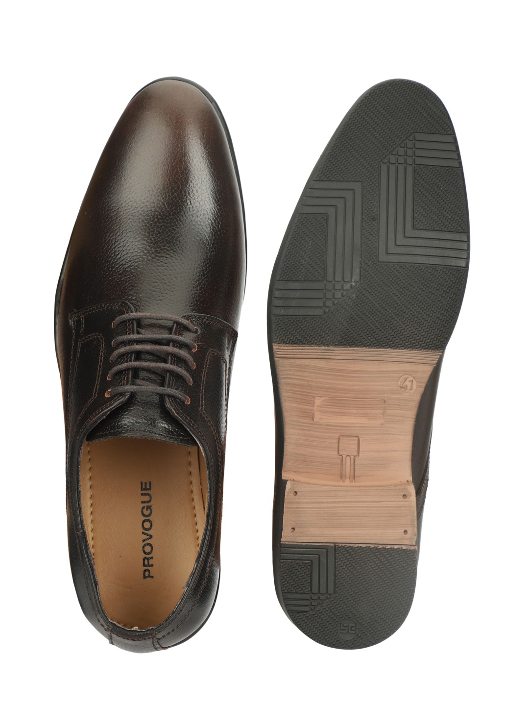 

Provogue Men Leather Formal Derbys, Brown