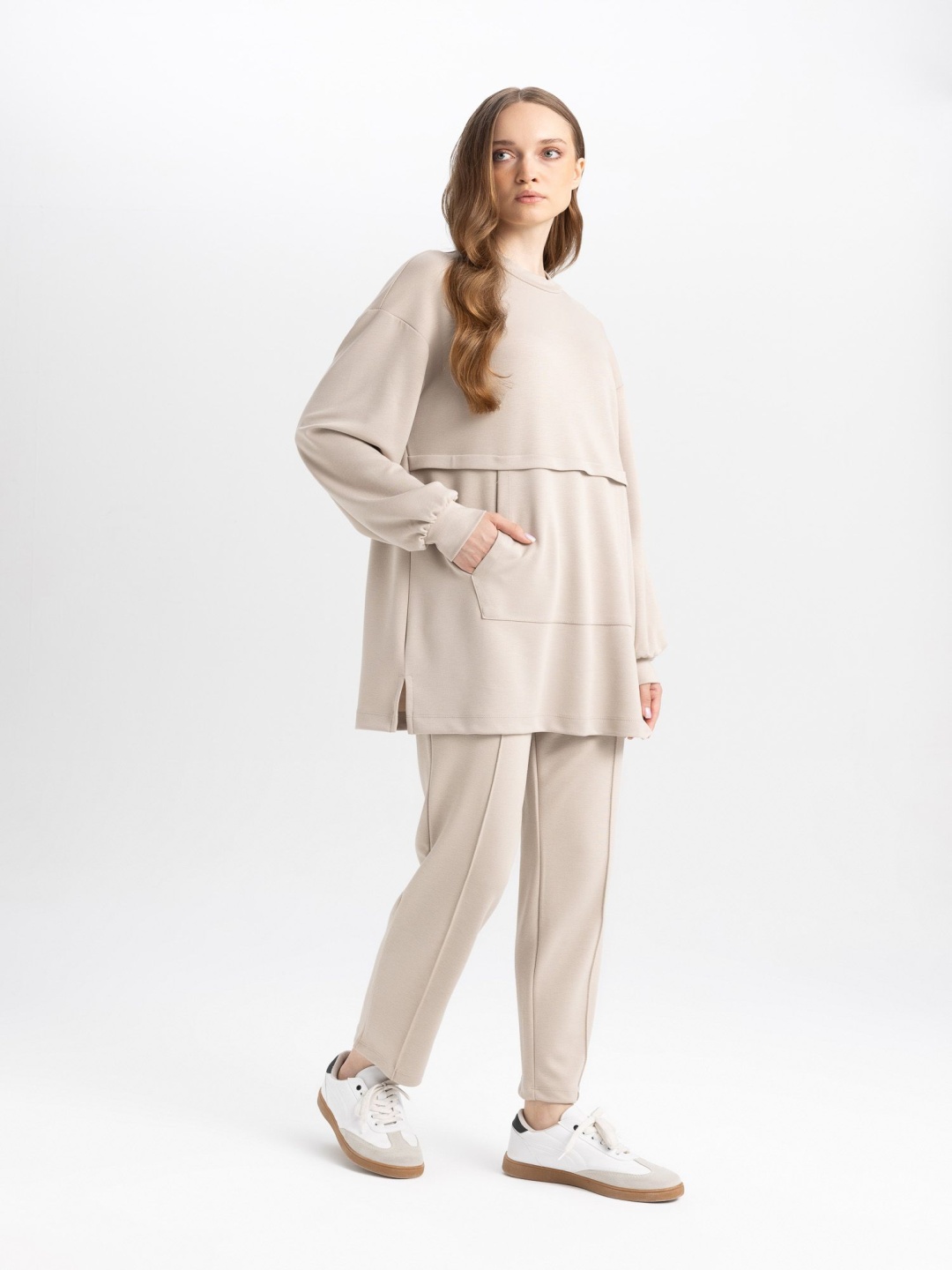 

DeFacto Women Slip On Mid-Rise Trousers, Na