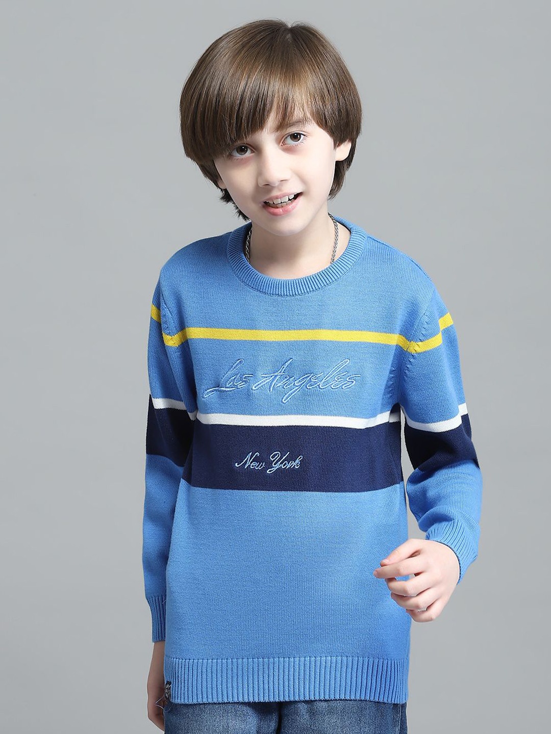 

Monte Carlo Boys Striped Pullover, Blue