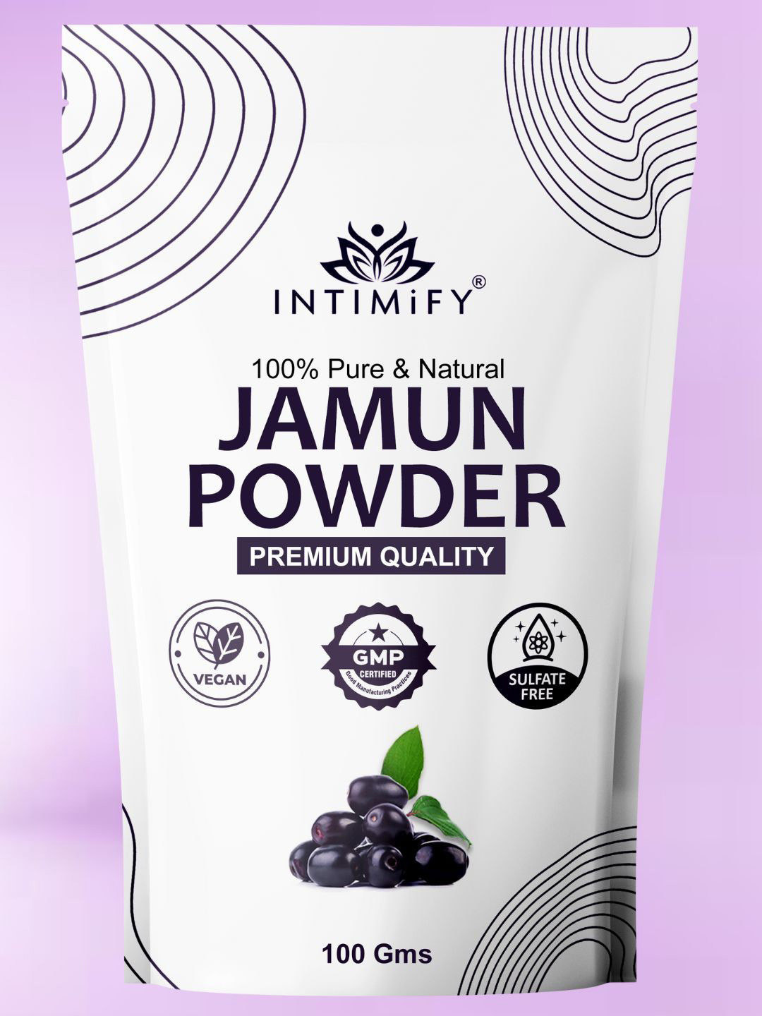 

INTIMIFY Natural Jamun Powder - 100 g, Purple
