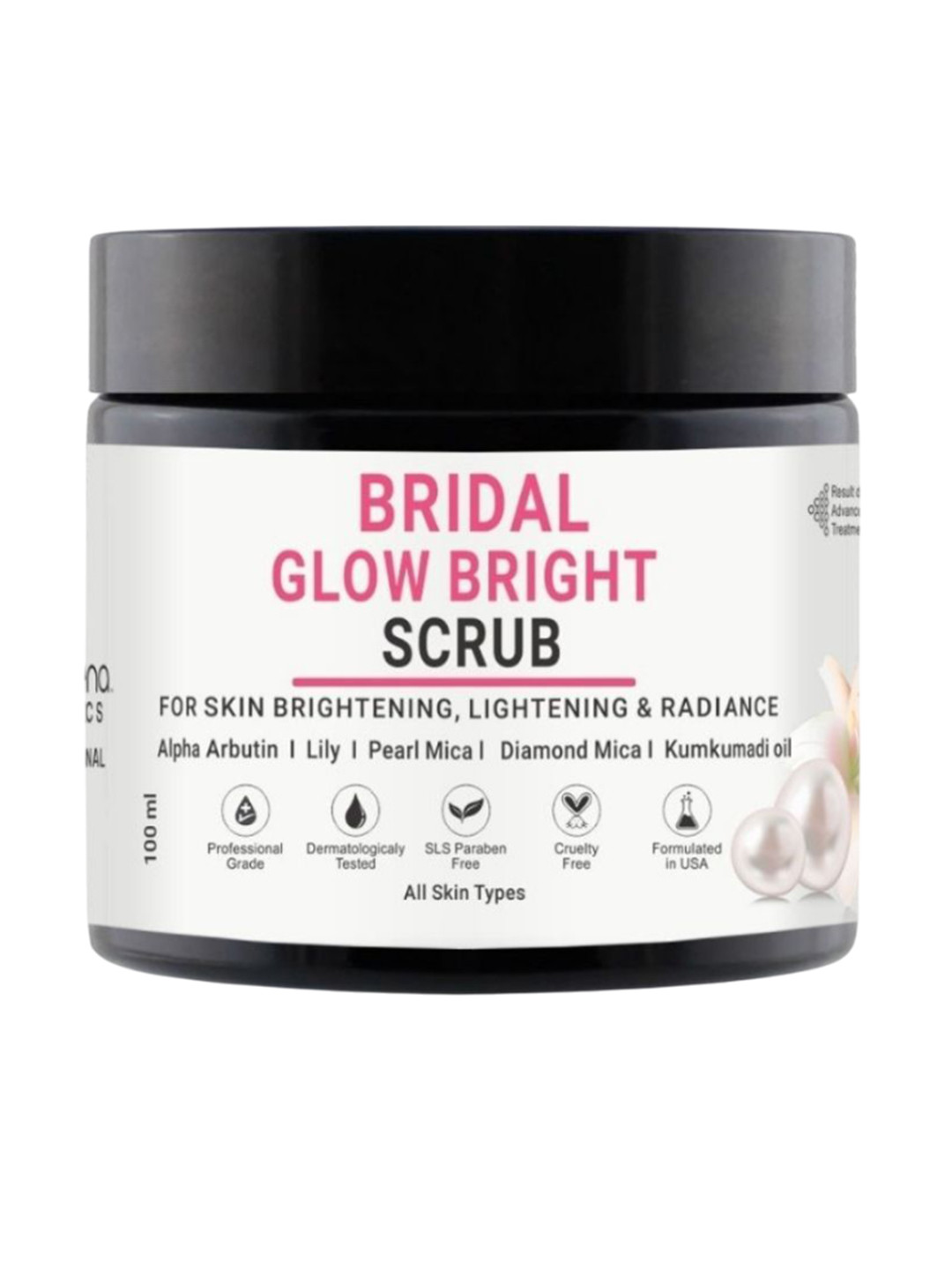 

Volamena Bridal Glow Face Scrub With Pearl Mica & Alpha Arbutin - 100 ml, Pink