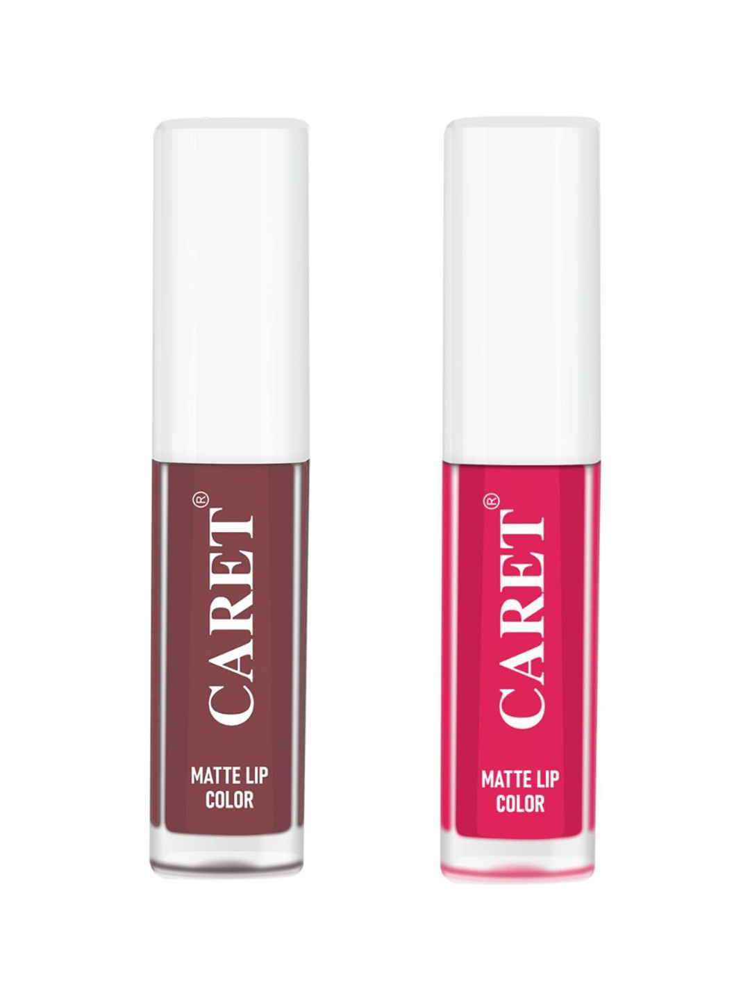

CARET ORGANIC Set Of 2 Super-Pigmented Liquid Matte Lipsticks - 4 ml - 1 & 4, Pink