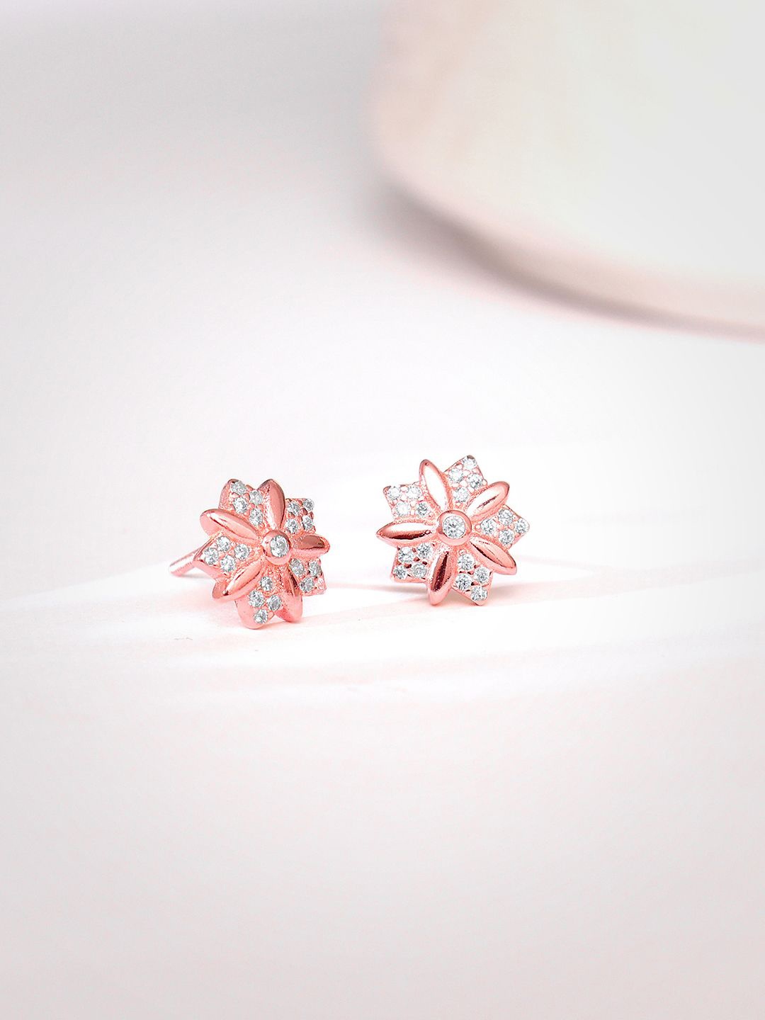 

GIVA Contemporary Studs Earrings, Rose gold
