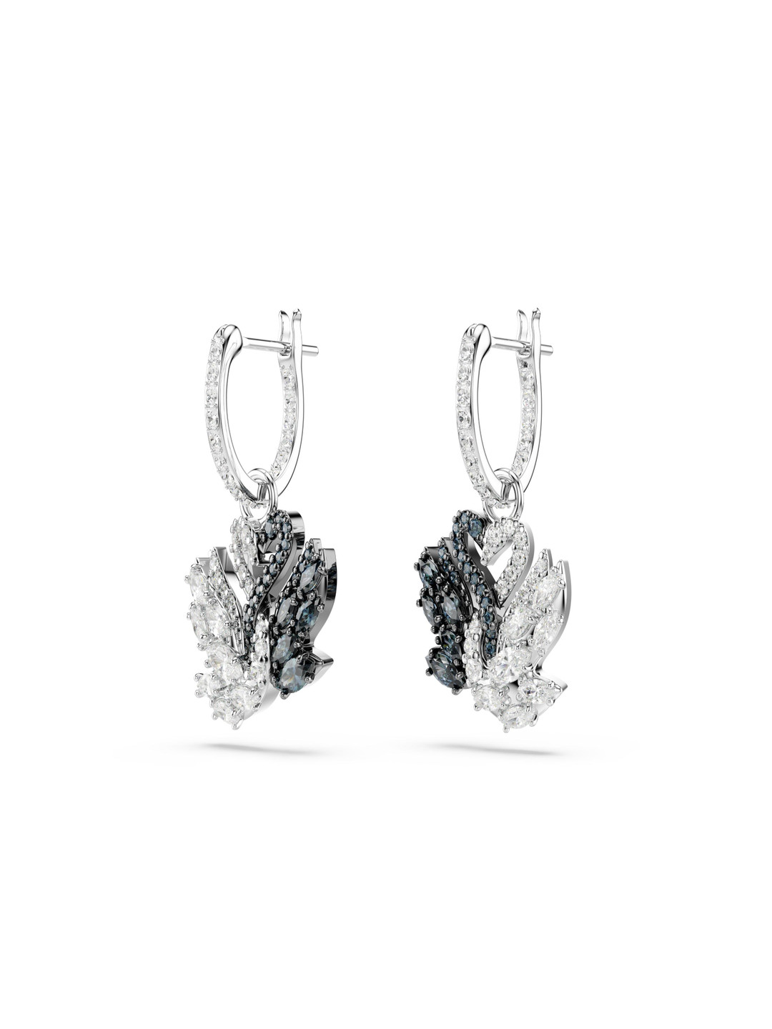 

SWAROVSKI Rhodium-Plated Crystal Studded Animal Shaped Drop Earrings, Silver