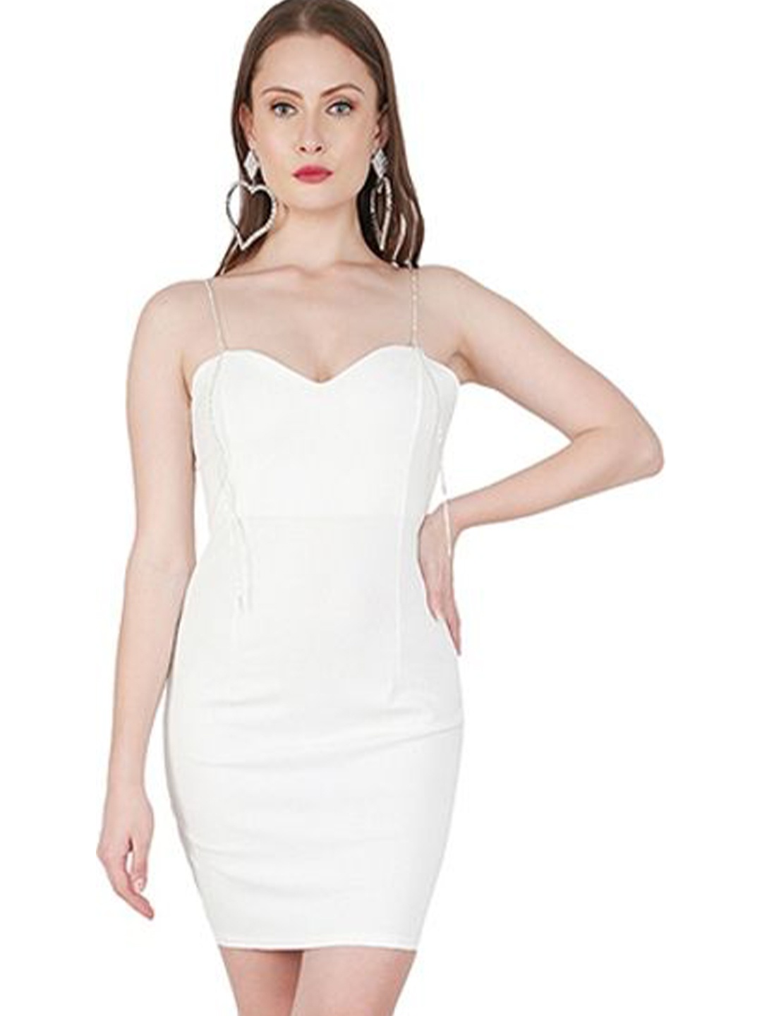 

ALTAIRA Off-Shoulder Bodycon Mini Dress, White