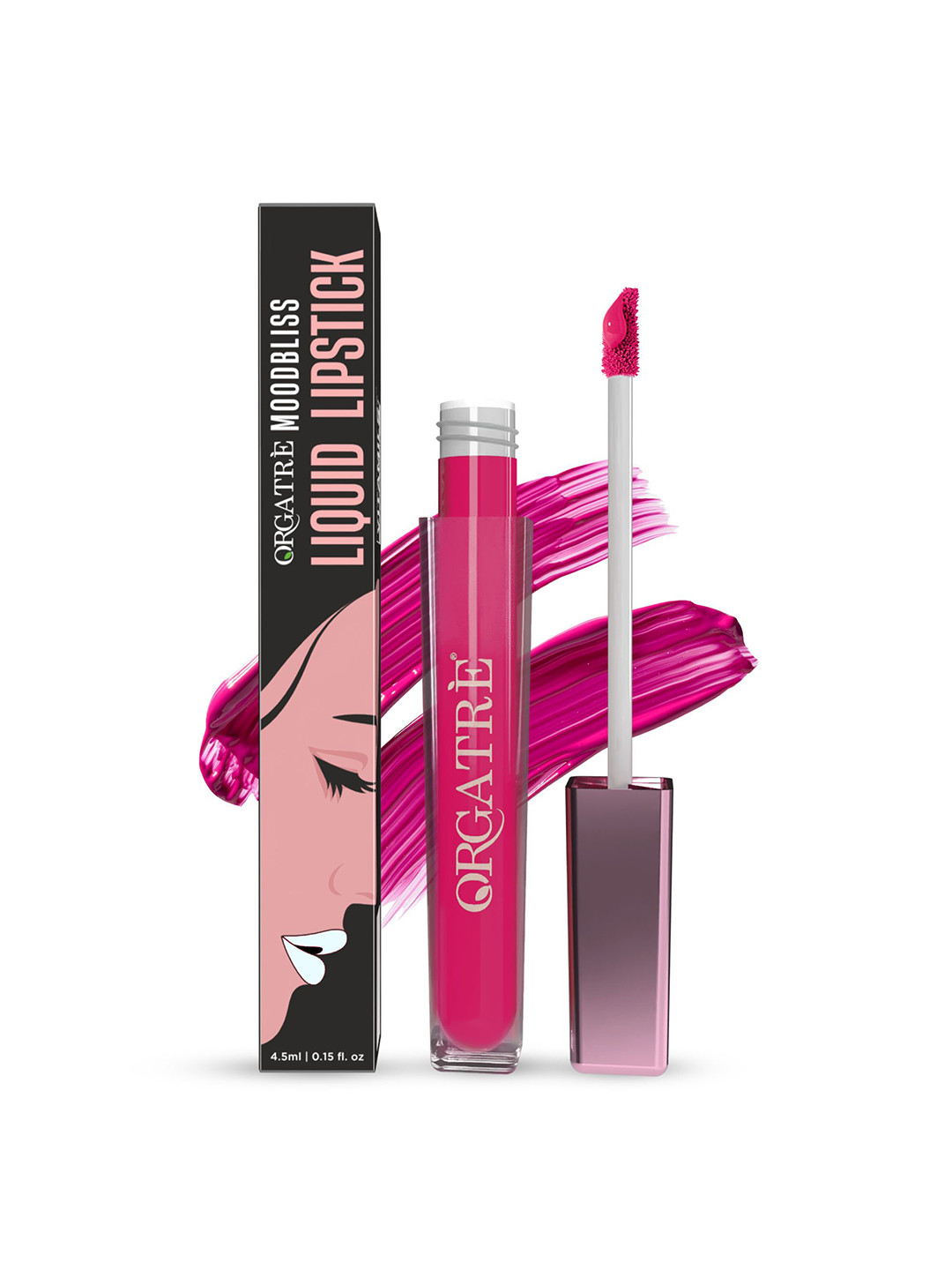 

Orgatre Mood Bliss Long Lasting & Hydrating Liquid Lipstick - 4.5 ml - Tulip Taffy - 20, Pink