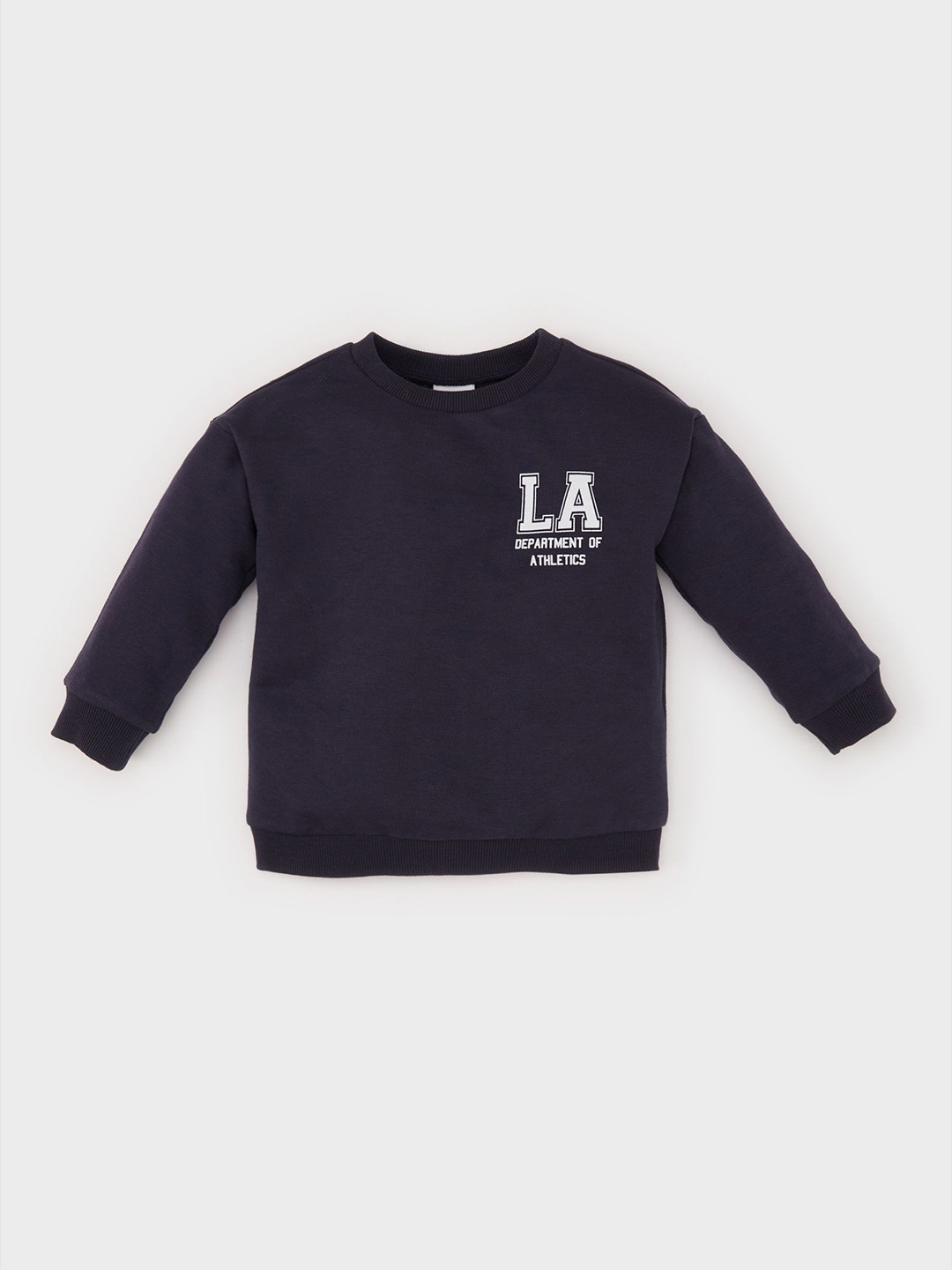 

DeFacto Boys Typography Printed Pullover Sweater, Black