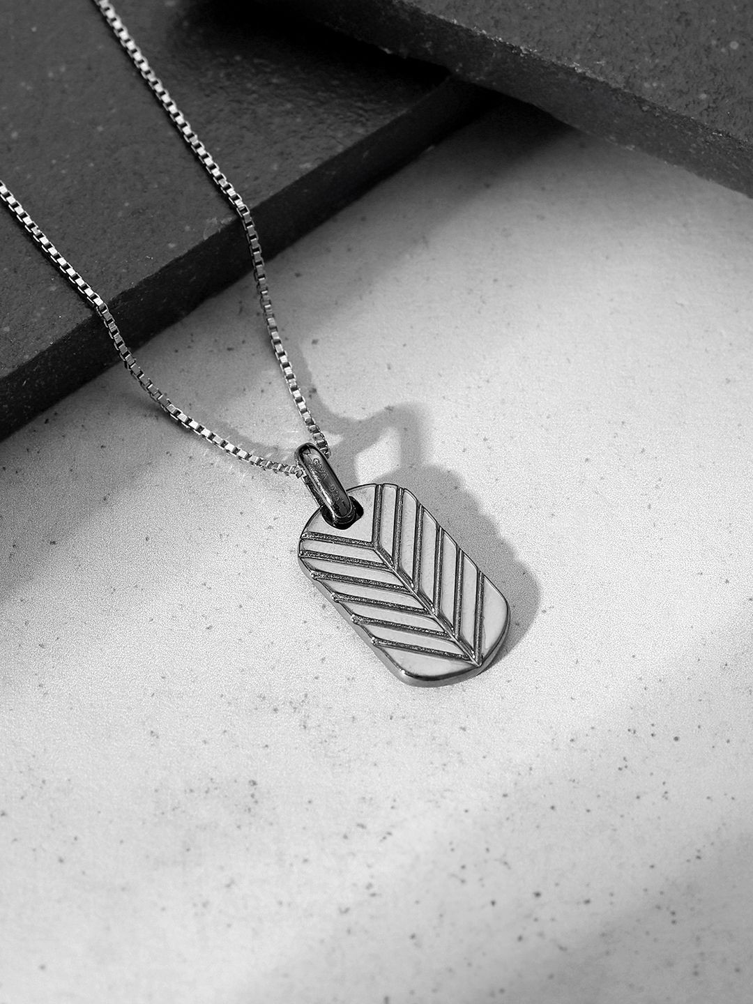 

GIVA Rhodium-Plated Contemporary Pendants with Chains, Silver