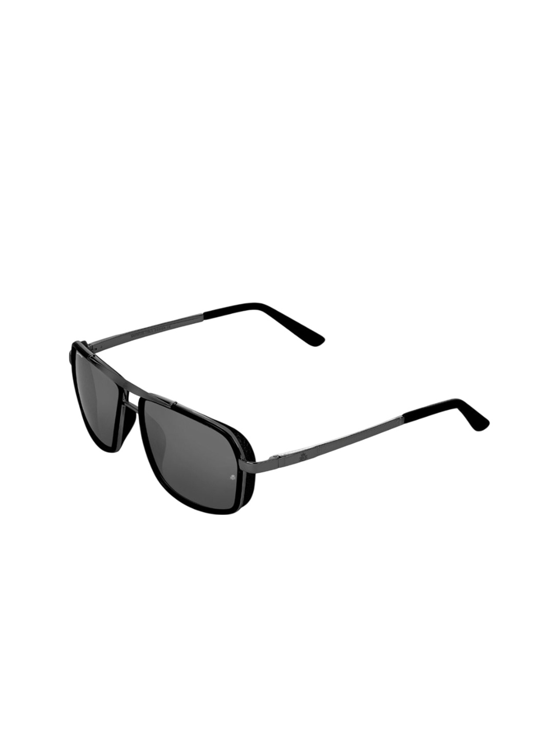 

BAVINCIS Unisex Square Sunglasses with UV Protected Lens, Black