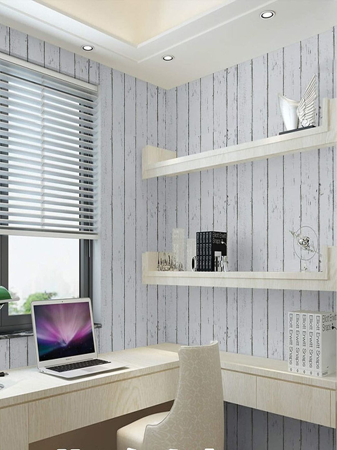 

ANNA CREATIONS White & Grey Printed Decorative Wallpaper