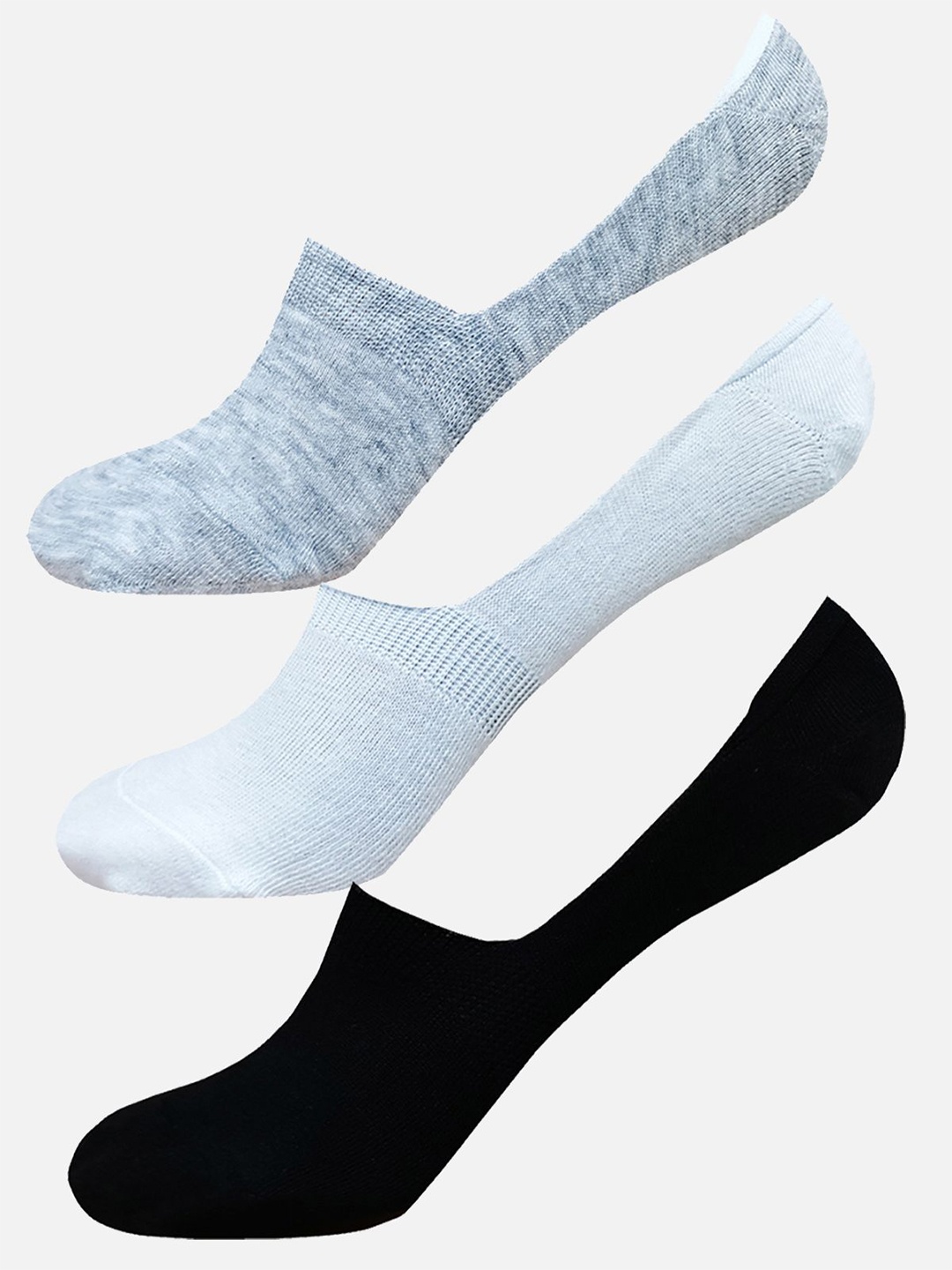

StyFun Men Pack Of 3 Anti-Slip Cotton Shoe Liners Socks, Black