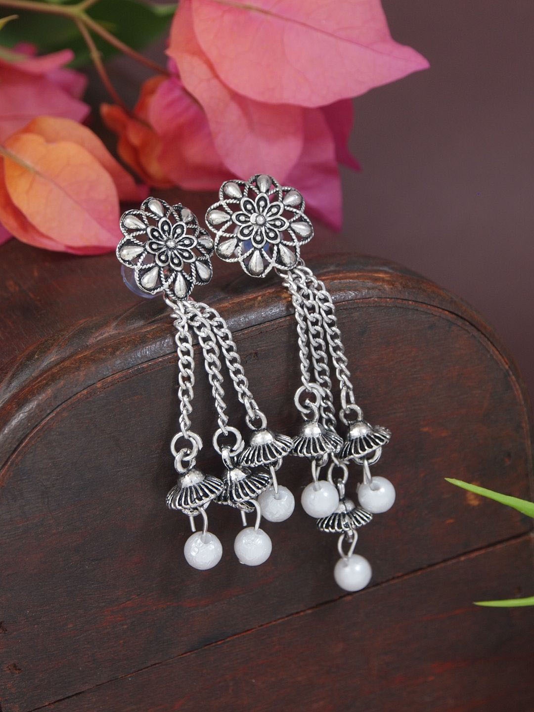 

I Jewels Contemporary Drop Earrings, Silver