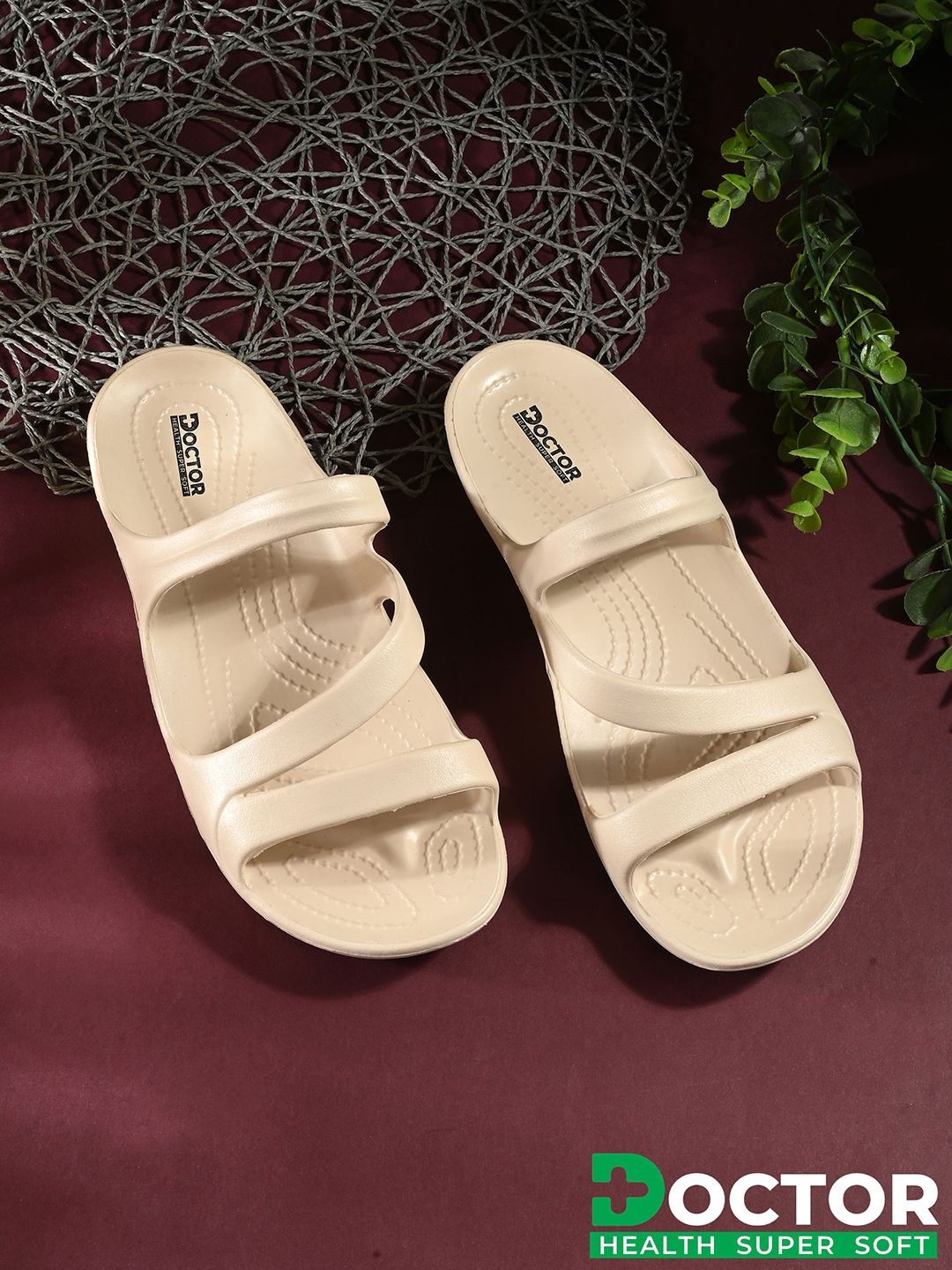 

DOCTOR HEALTH SUPER SOFT Women Rubber Slip-On, Beige