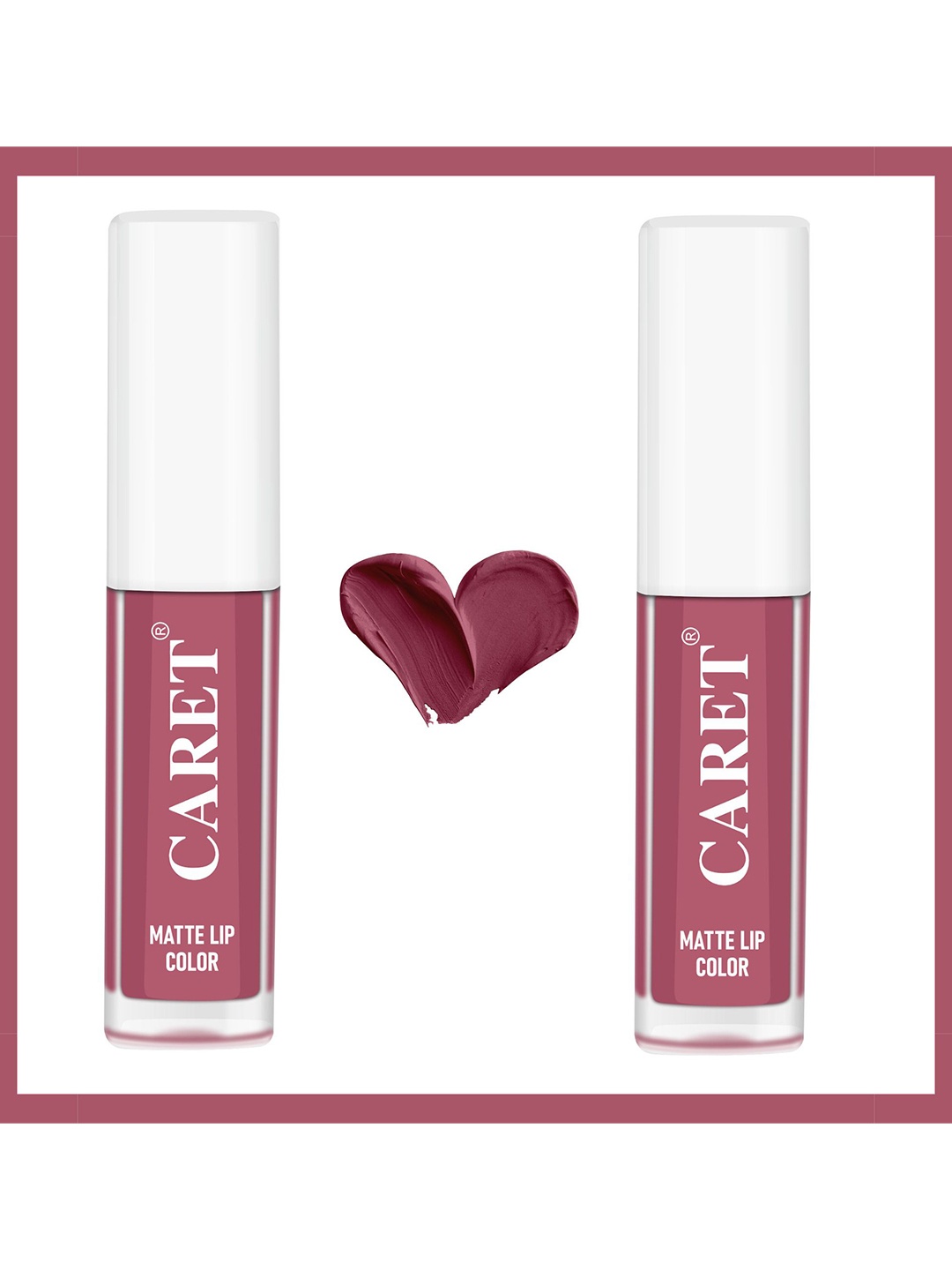 

CARET ORGANIC Made With Love Set Of 2 Highly-Pigmented Matte Lipsticks- 2 ml Each - Nude 2