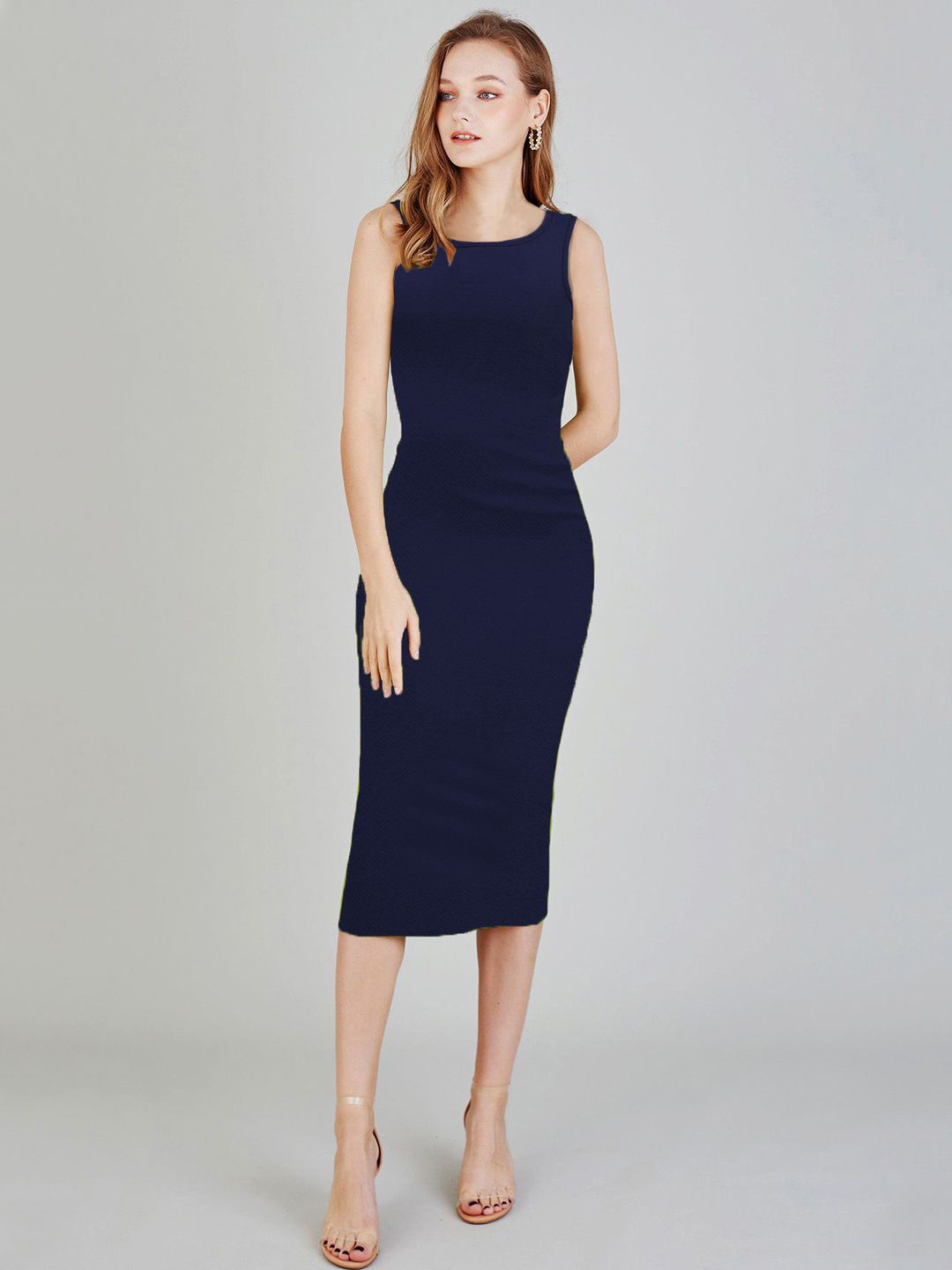 

KERI PERRY Women Bodycon Midi Dress, Blue