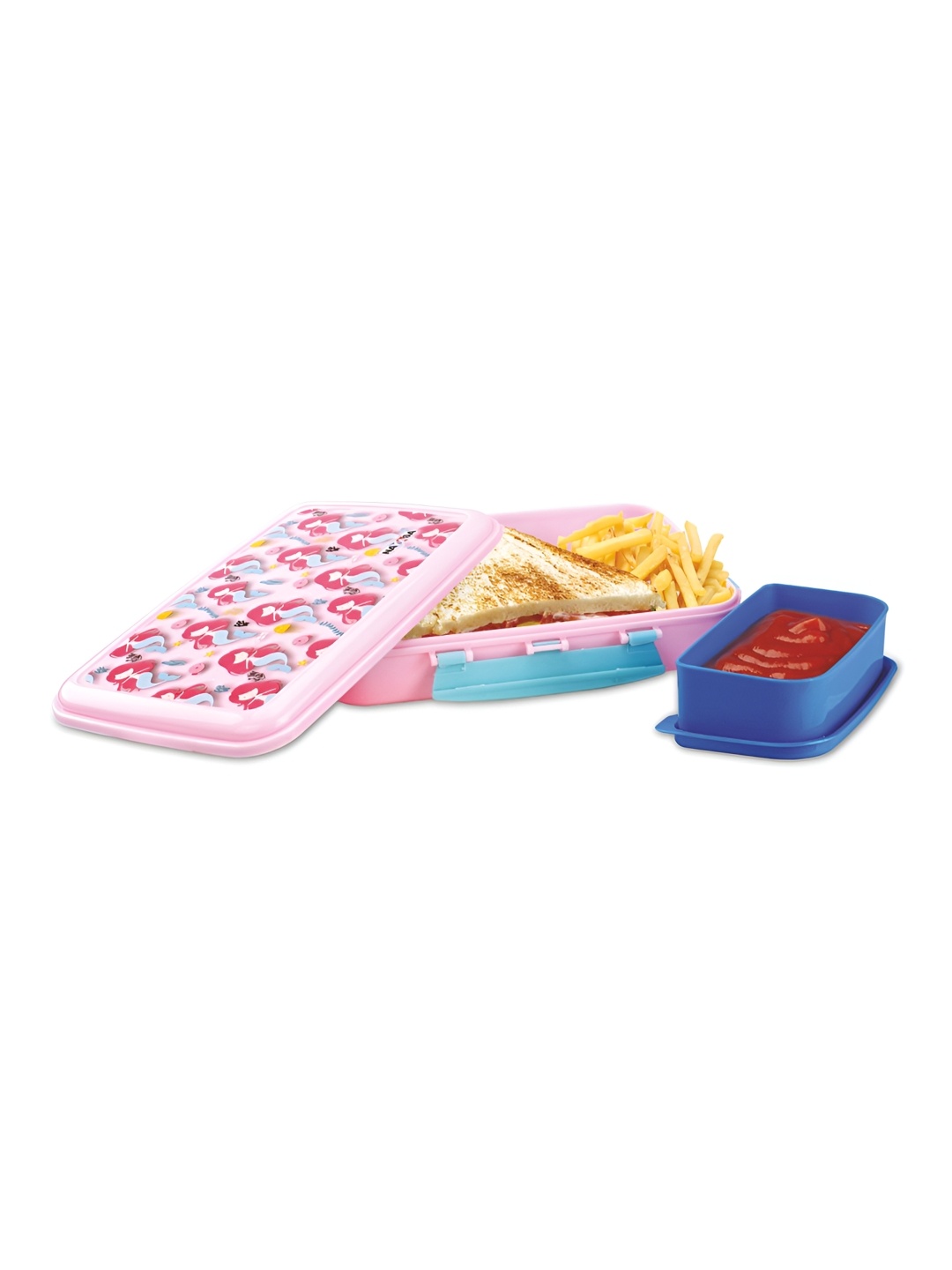 

Nayasa On The Go DLX Pink Air Tight Leakproof & BPA Free Plastic Lunchbox