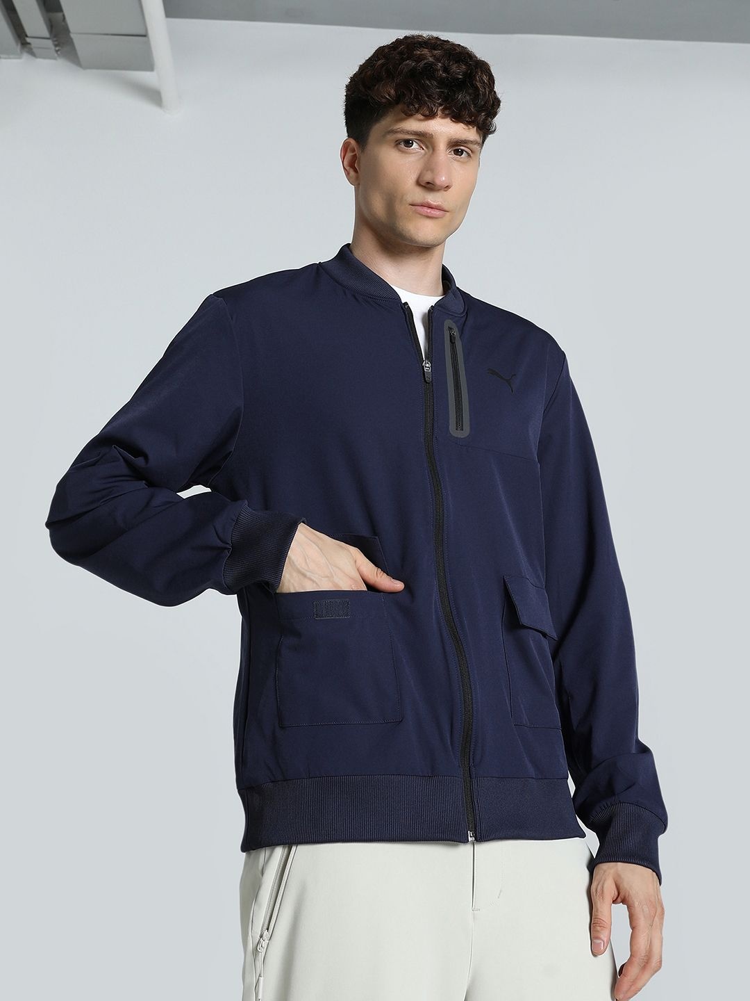 

Puma Utility Long Sleeve Bomber Jacket, Navy blue