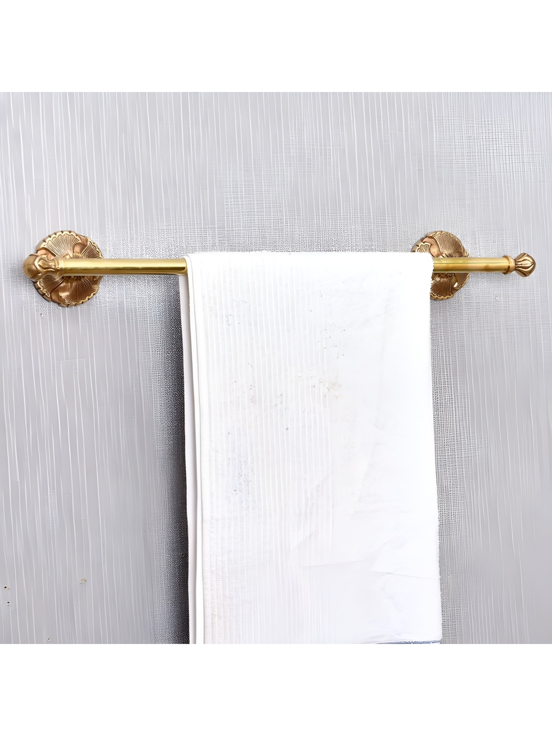 

Indianshelf Gold-Toned Textured Brass Towel Rod
