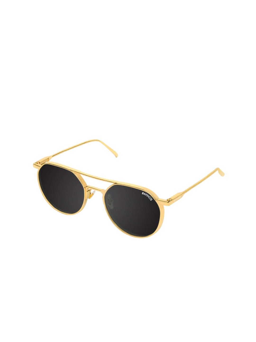 

BAVINCIS Unisex Round Sunglasses with UV Protected Lens, Black