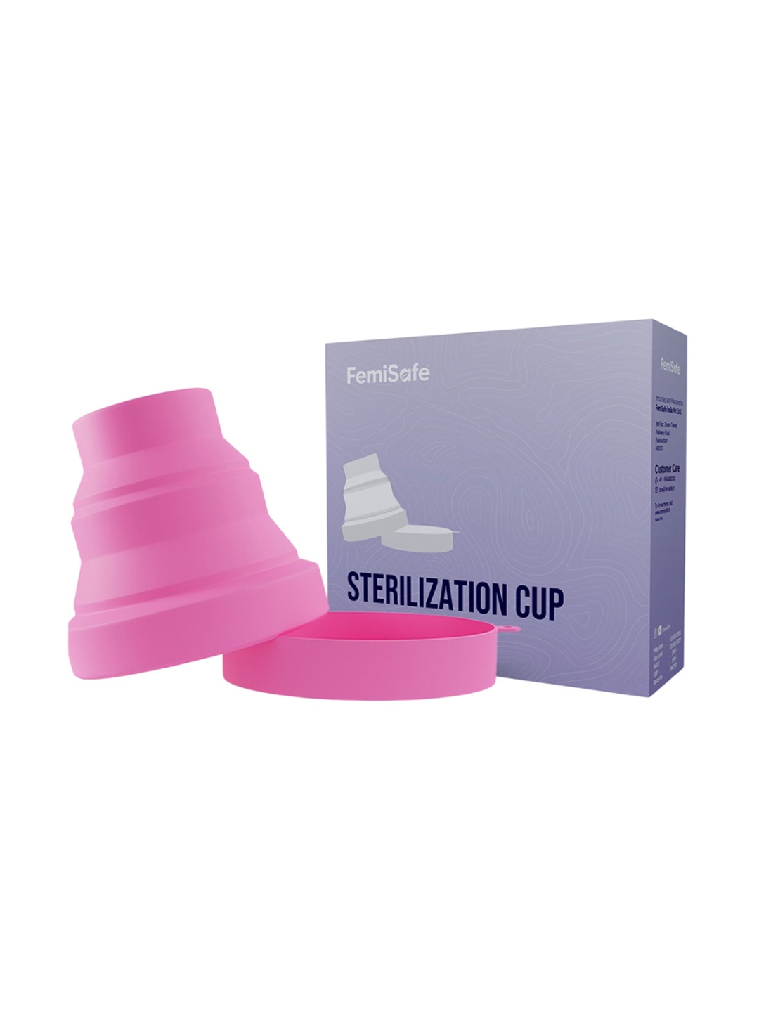 

FEMISAFE Collapsible Leakproof Sterilizer For Menstrual Cup, Pink