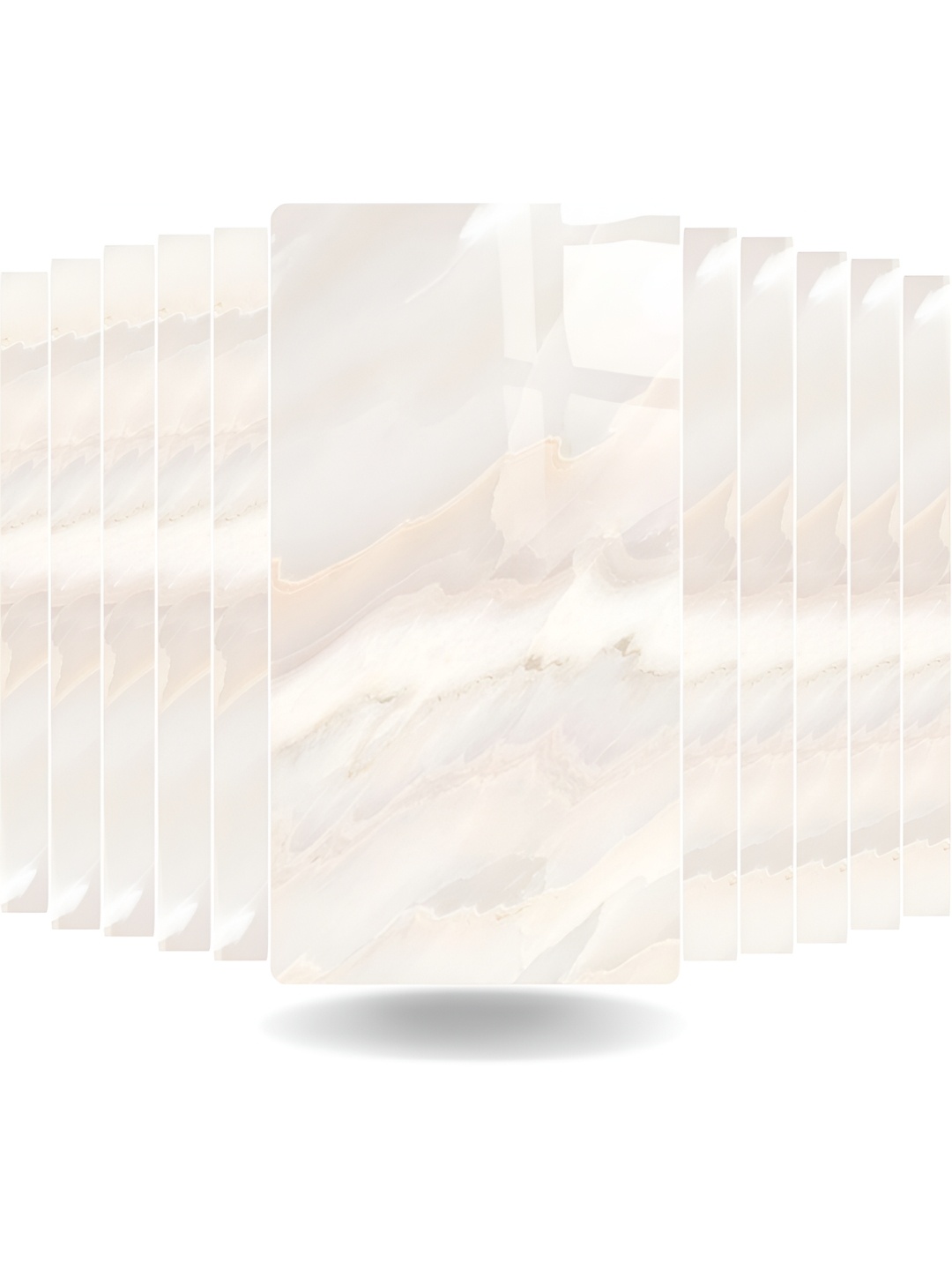 

ANNA CREATIONS Cream Colored 10 Pieces Abstract Printed Decorative Wallpapers