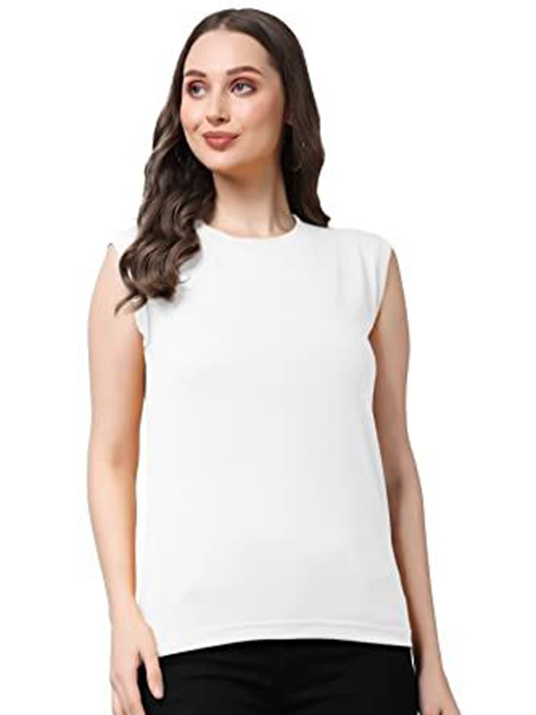

NOTWILD Women Pack Of 2 Solid Round Neck T-shirts, White