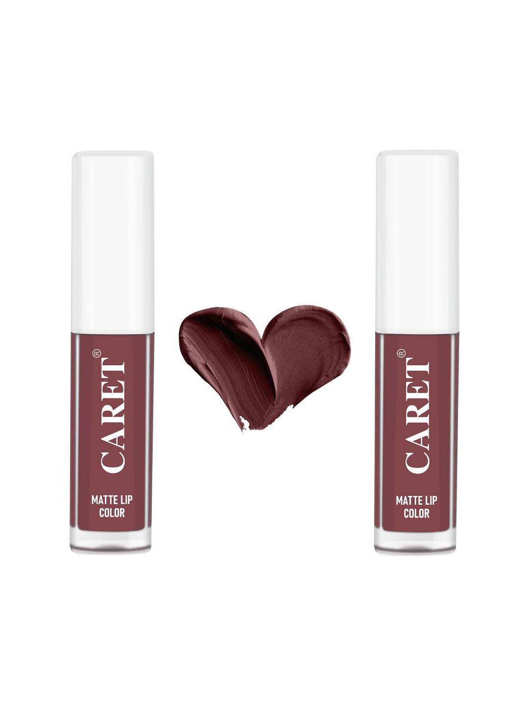 

CARET ORGANIC Set Of 2 Long Lasting Super-Pigmented Liquid Matte Lipsticks- 4 ml- Brown 01