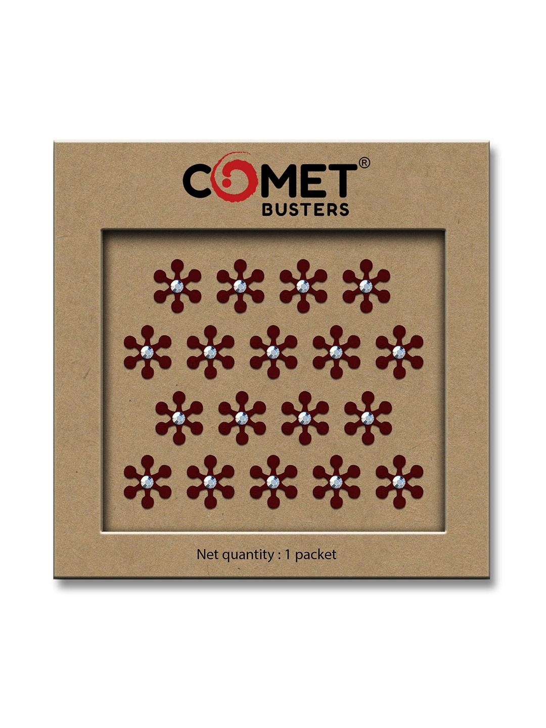 

Comet Busters Beautiful Traditional Designer Bindis - Maroon