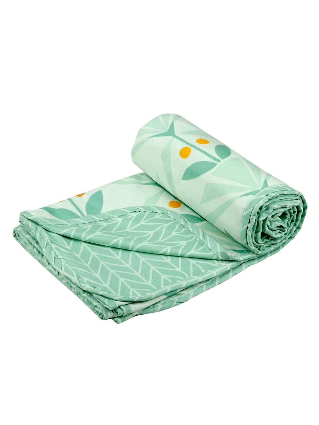 

VAS COLLECTIONS Orange & Green Printed Cotton 120 GSM Mild Winter Double Bed Dohar