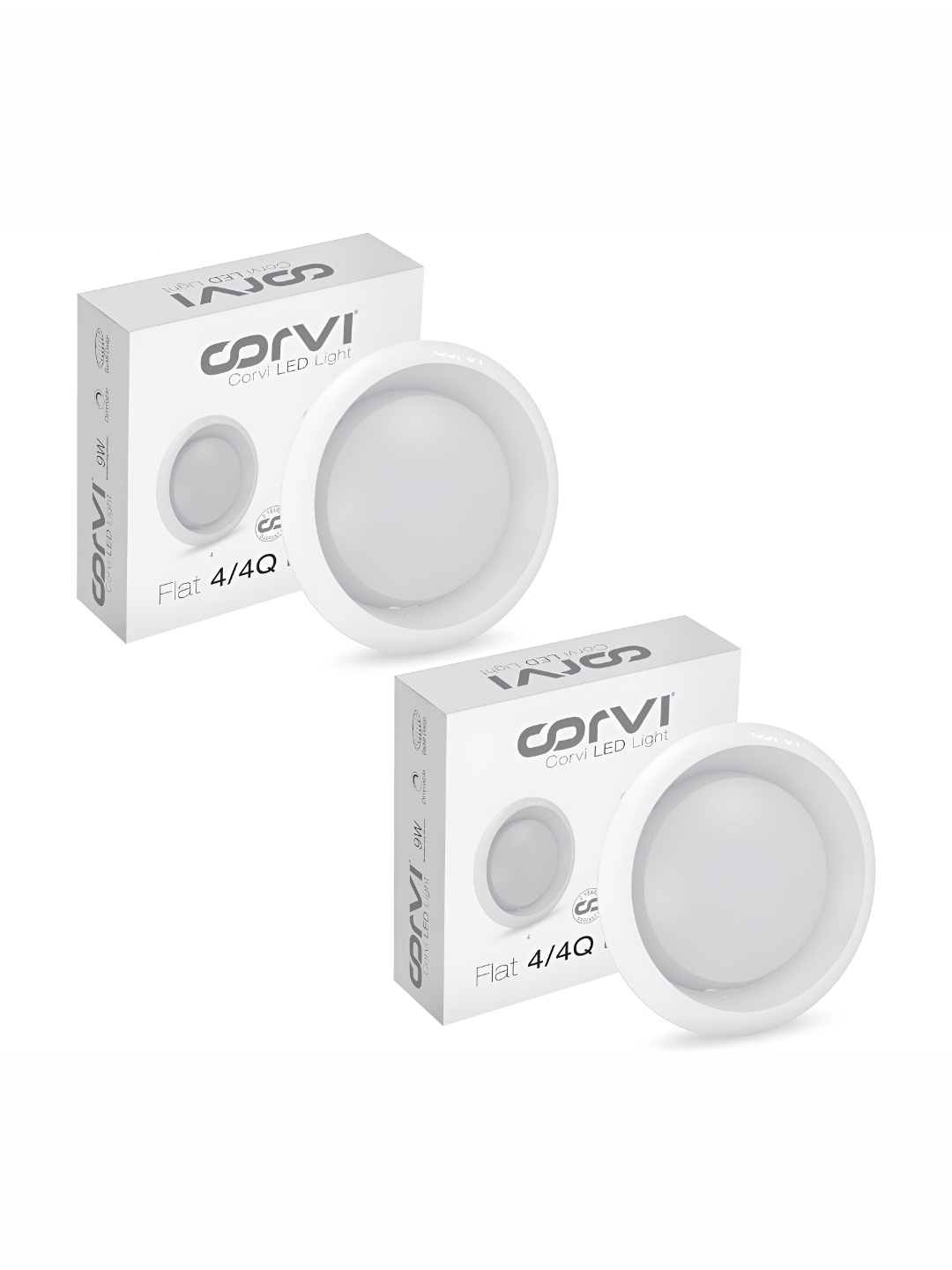 

Corvi White 2 Pieces LED Flat 4 6W Slim Dimmable & Driverless Ceiling Panel Lights