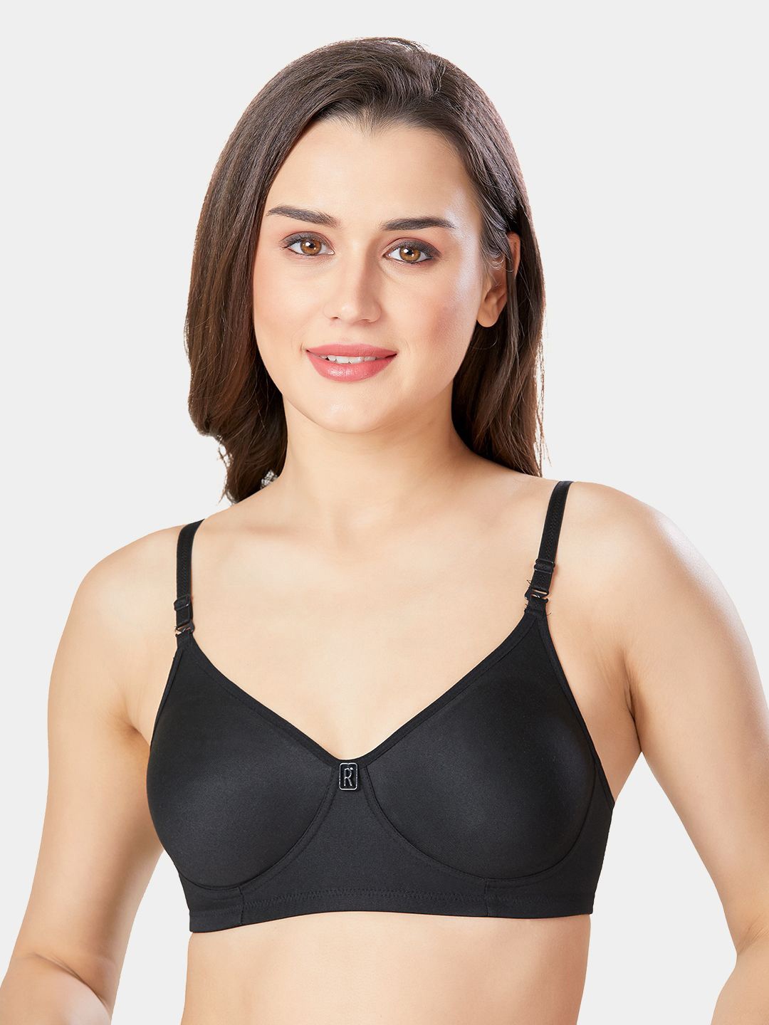 

Trylo Teen 16 Non-Padded Non-Wired Hosiery Cotton Fabric Full Coverage Bra, Black