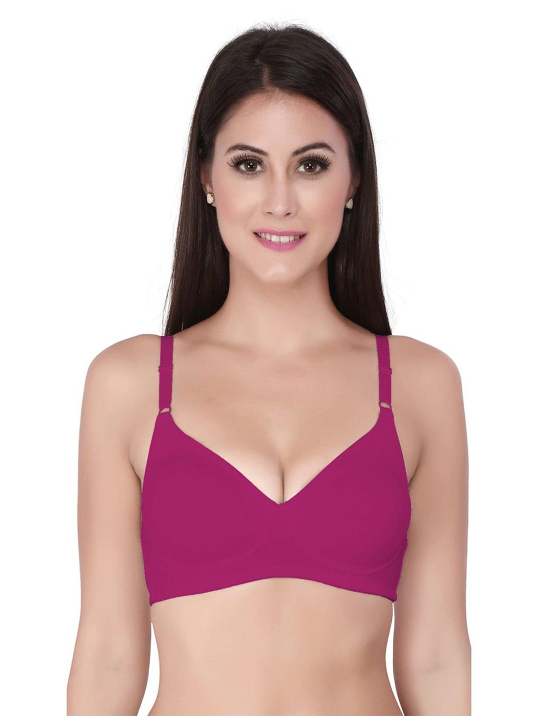 

Soie Medium Coverage Non Padded Non Wired Cotton Bra, Pink