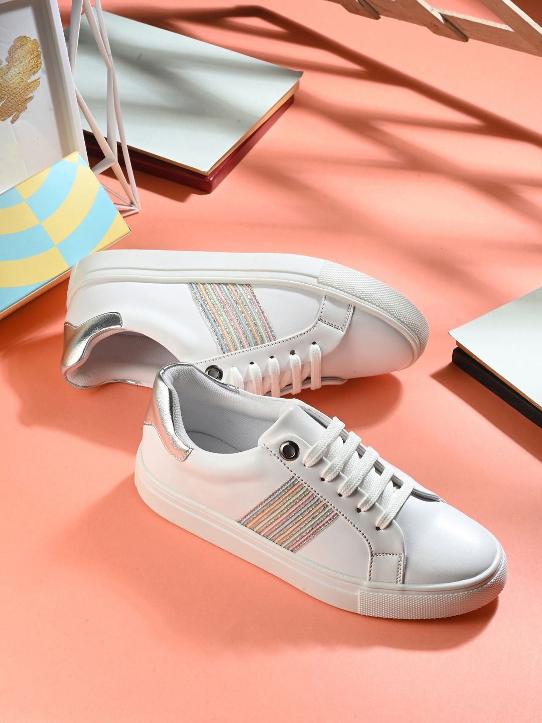 

The Roadster Lifestyle Co. Women Textured Casual Sneakers, White