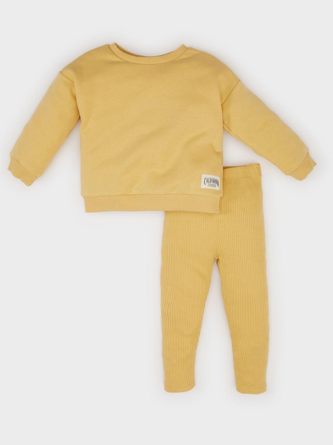 

DeFacto Girls Long Sleeves Sweatshirt With Trousers, Yellow