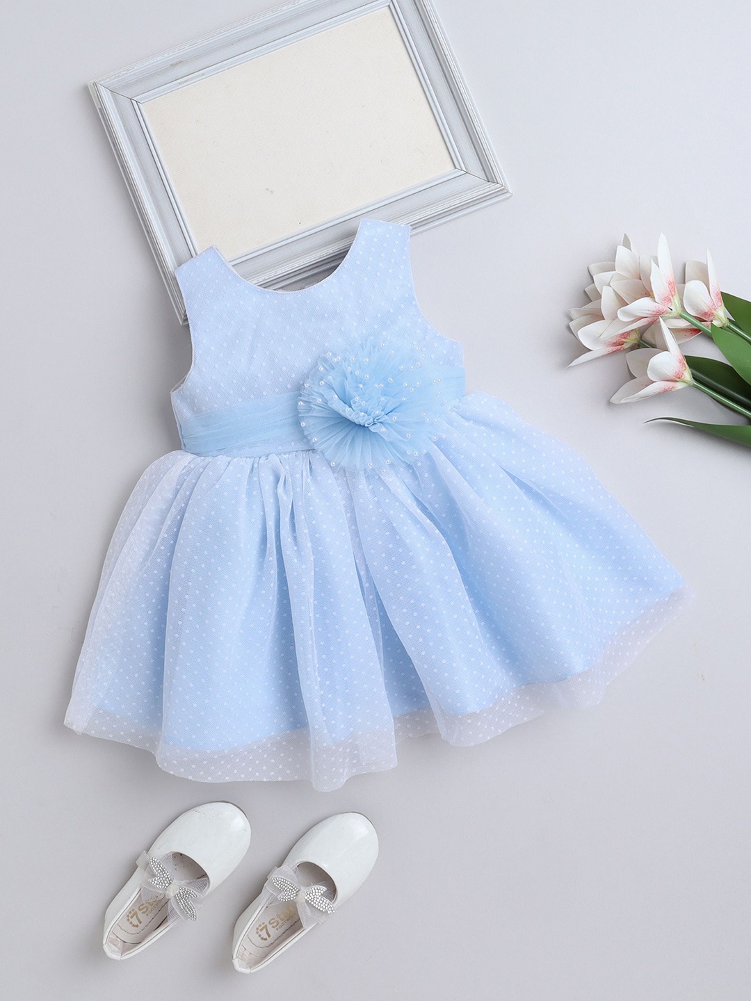 

The Magic Wand Girls Embellished Fit & Flare Dress, Blue