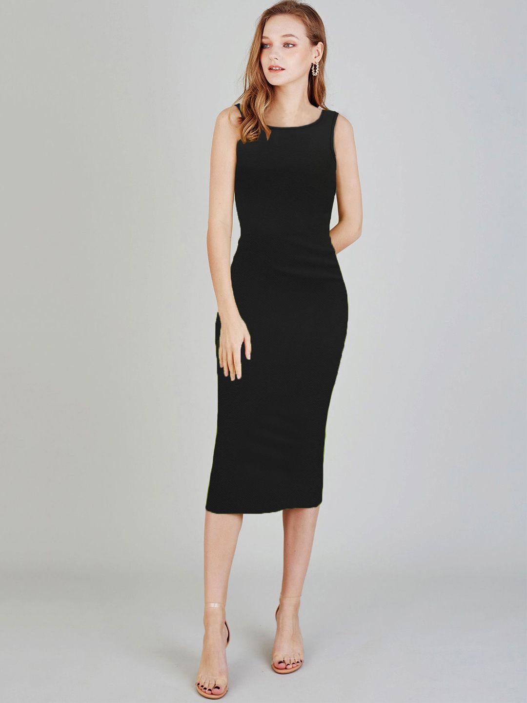 

KERI PERRY Bodycon Midi Dress, Black