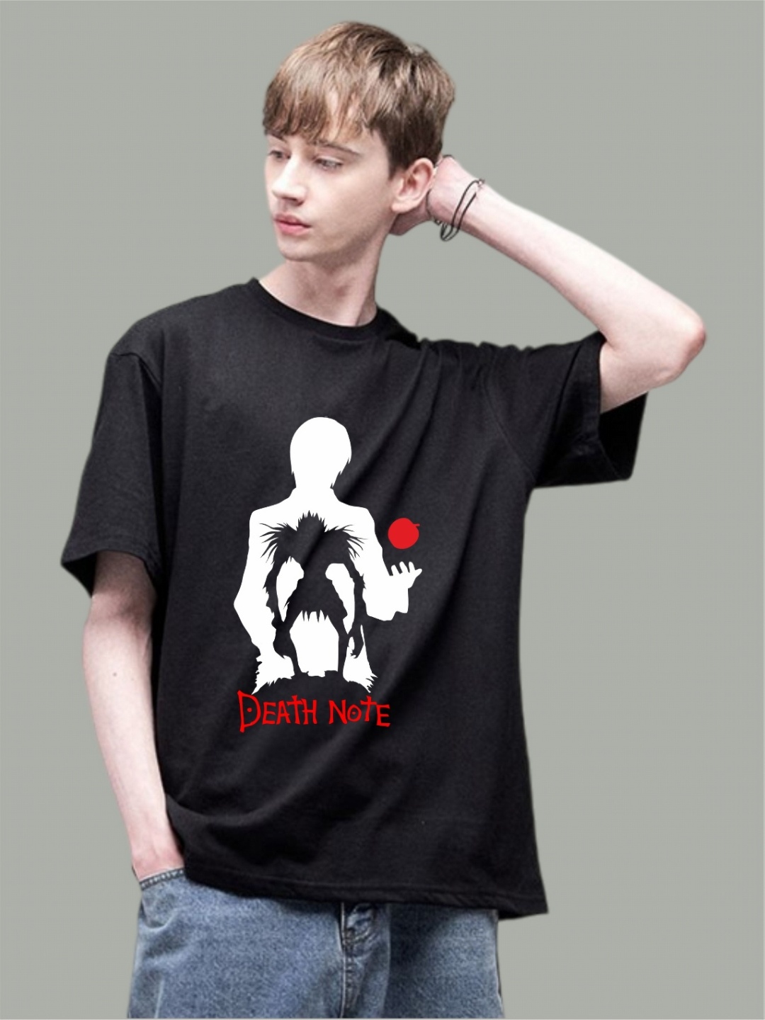 

Uniplanet store Men Graphic Printed Round Neck Cotton Relaxed Fit T-shirt, Black