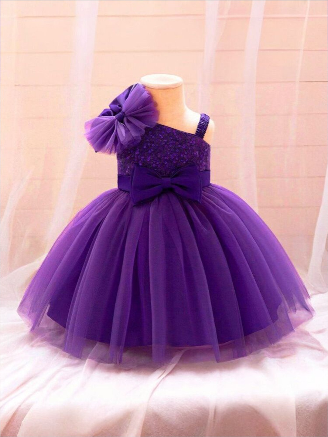 

BAESD Girls Embellished Fit & Flare Dress, Purple